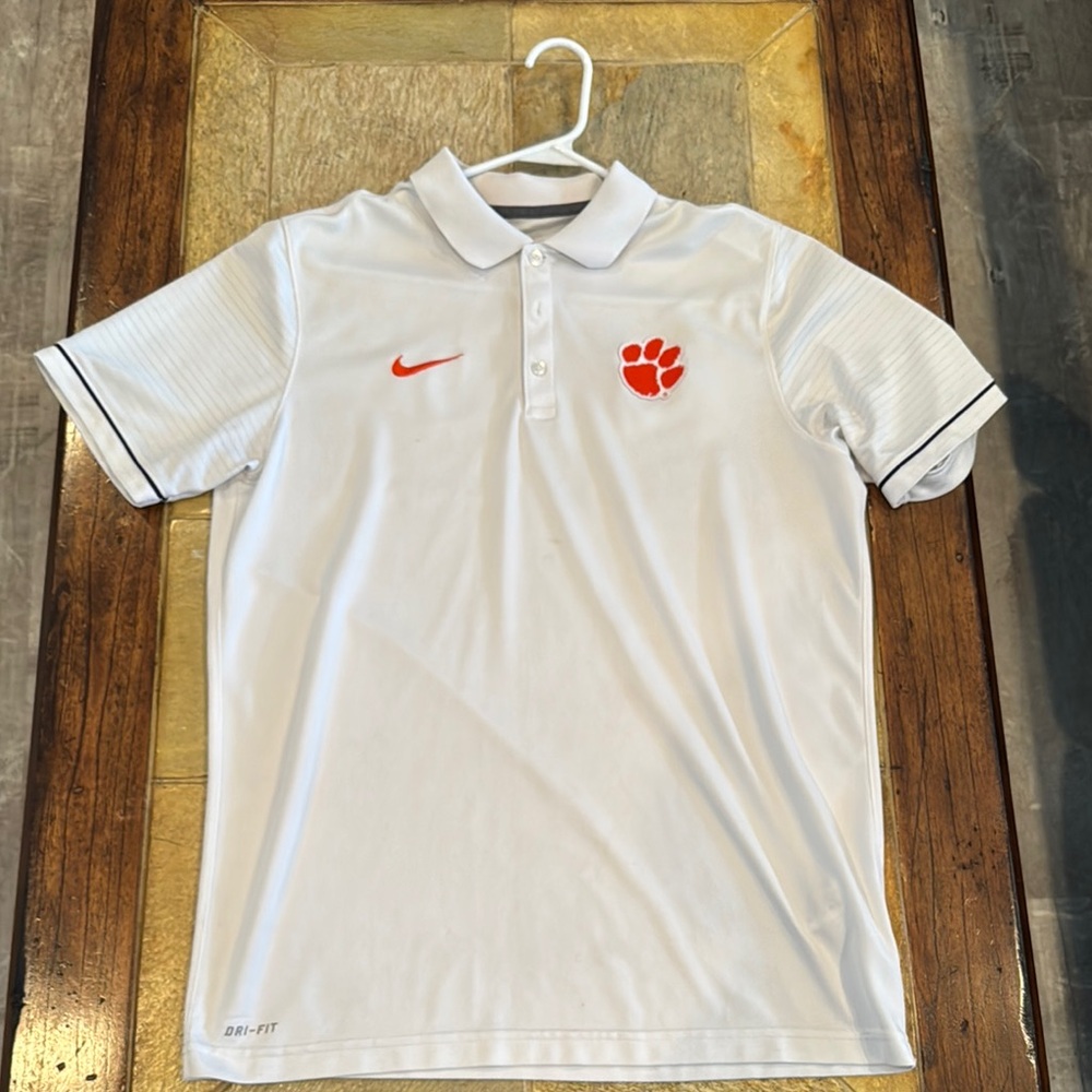 Clemson Nike DRI-FIT Polo Shirt with Logo